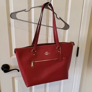 Coach Cherry Red Leather Tote